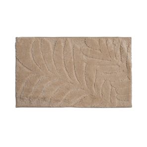 Tapete para Banheiro Botanik Bege 50x80 cm Kapazi – Antiderrapante e Absorvente