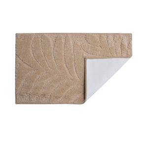 Tapete para Banheiro Botanik Bege 50x80 cm Kapazi – Antiderrapante e Absorvente