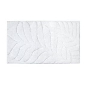 Tapete para Banheiro Botanik Branco 50x80 cm Kapazi – Antiderrapante e Absorvente