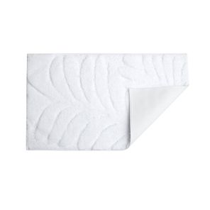 Tapete para Banheiro Botanik Branco 50x80 cm Kapazi – Antiderrapante e Absorvente