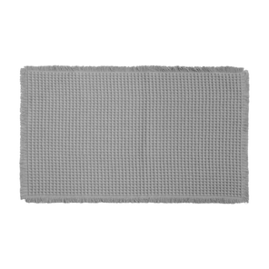 Tapete de Banheiro Waffle Cinza 50x80cm Kapazi – Macio, Antiderrapante e Absorvente