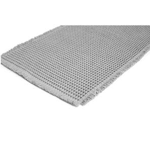 Tapete de Banheiro Waffle Cinza 50x80cm Kapazi – Macio, Antiderrapante e Absorvente