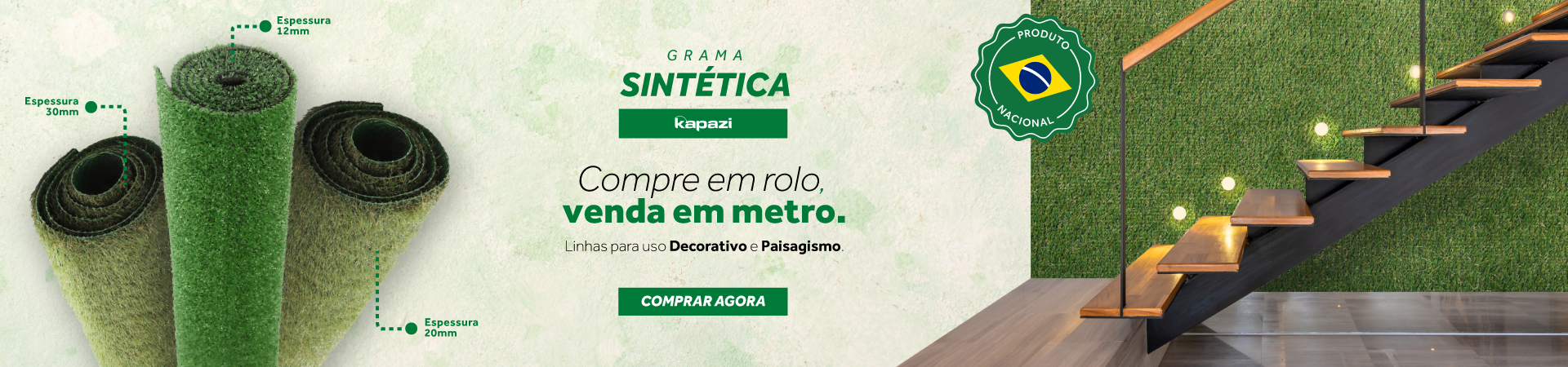 Grama sintética - Compre em rolo, venda em metro